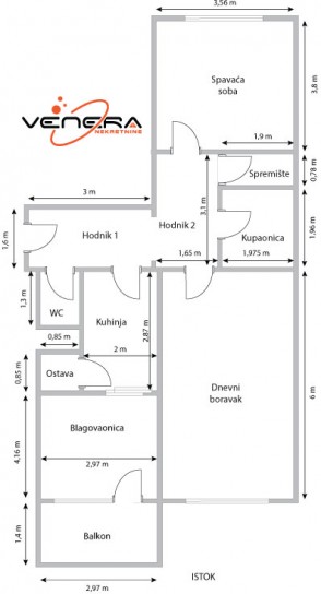 2 soban stan Travno 70 m2 (moguća prenamjena u 3 soban), B. Magovca